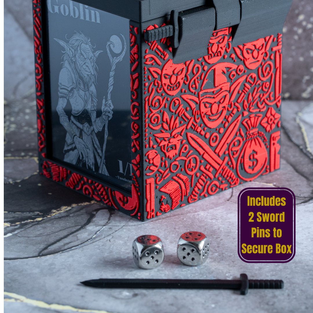 Goblin MTG Deck Box, EDH Commander, Holds 100+ Cards