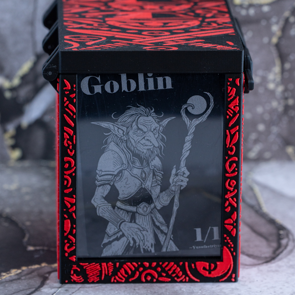 Goblin MTG Deck Box, EDH Commander, Holds 100+ Cards