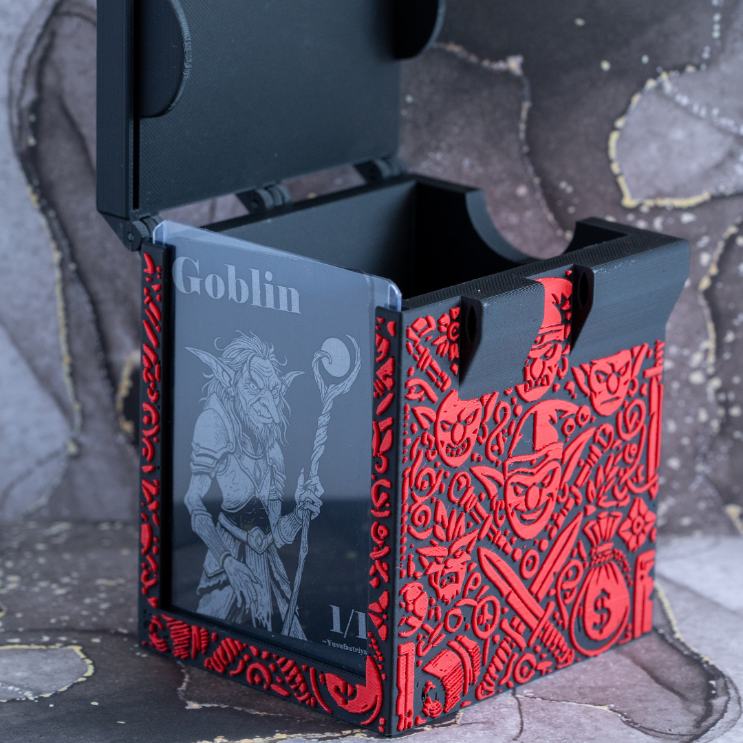 Goblin MTG Deck Box, EDH Commander, Holds 100+ Cards
