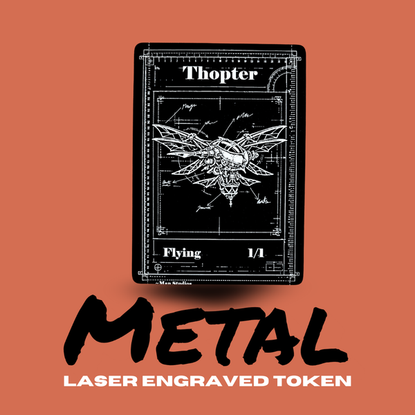 Metal Thopter Token MTG | Laser Engraved Magic The Gathering Commander Proxy Token