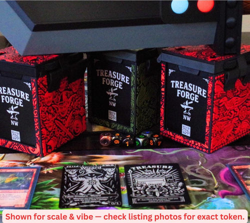 Cryptid MTG Tokens – Mothman, Bigfoot, Nessie, Aluminum 5-Pack