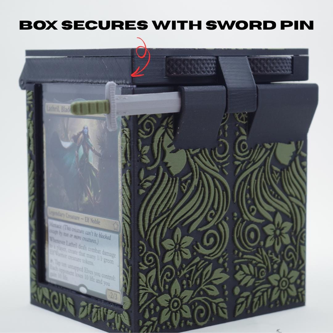 Elf MTG Deck Box, Life Counter, Holds 100+ Cards