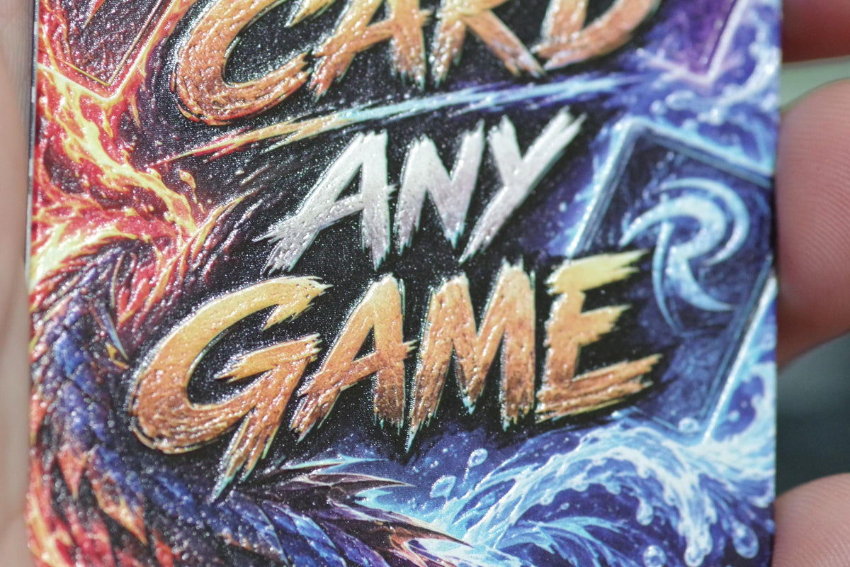 Custom Metal Trading Card – Textured UV Printed TCG Card – Any Card Any Game