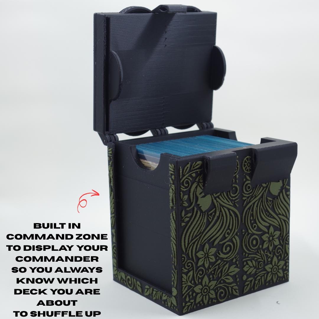 Elf MTG Deck Box, Life Counter, Holds 100+ Cards