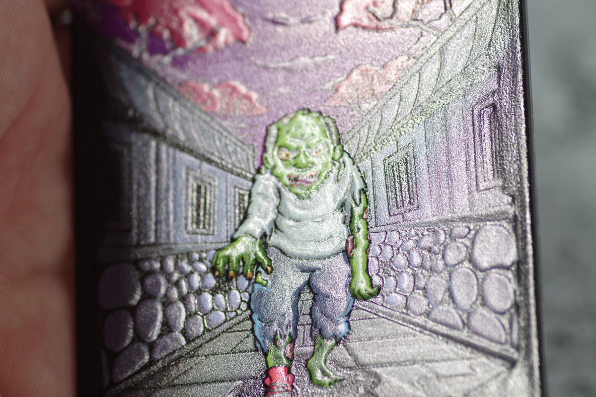 Metal Zombie Token for MTG | Raised 3D UV Resin Artwork | Triple Commander Token