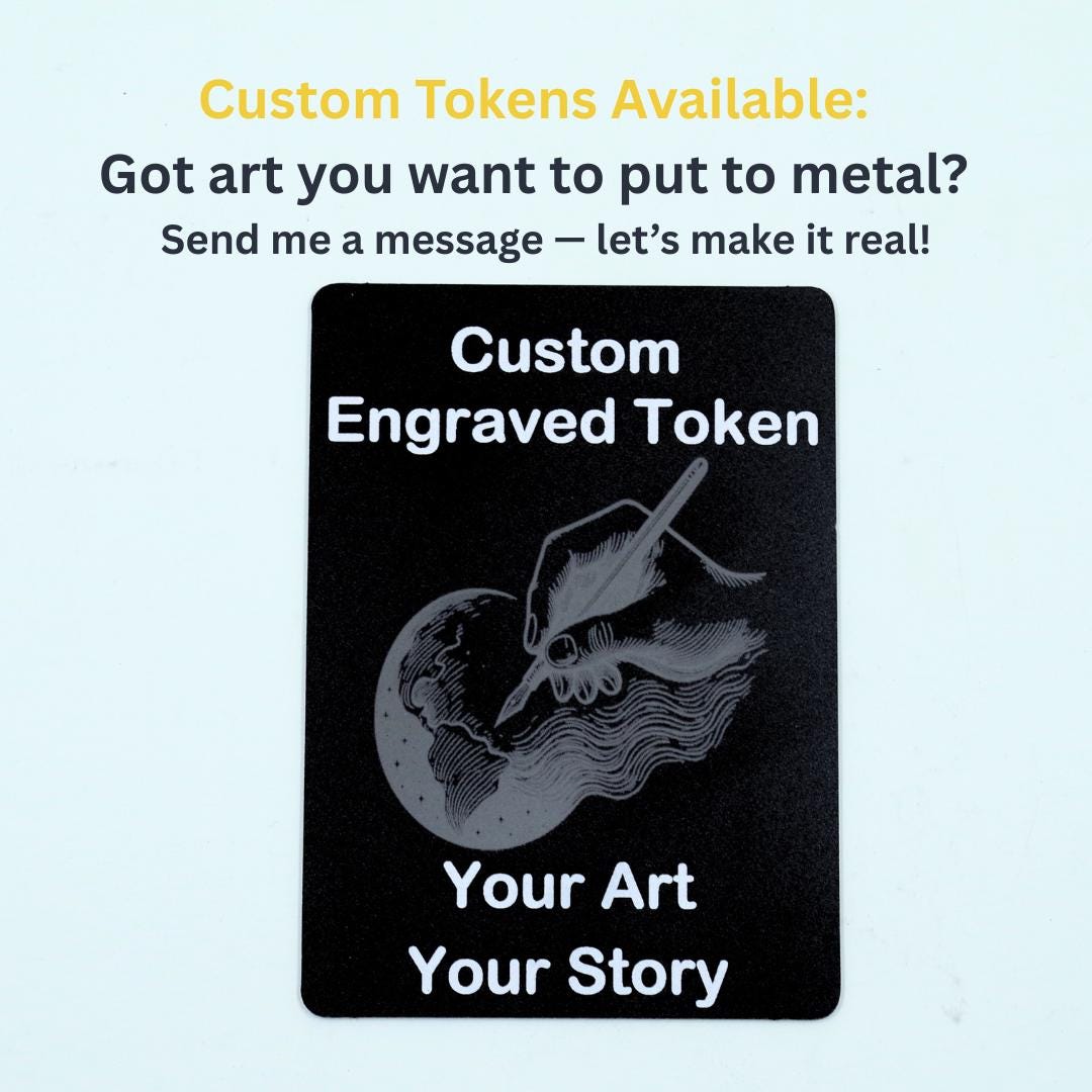 Metal Nessie Kraken Token – Aluminum MTG Card
