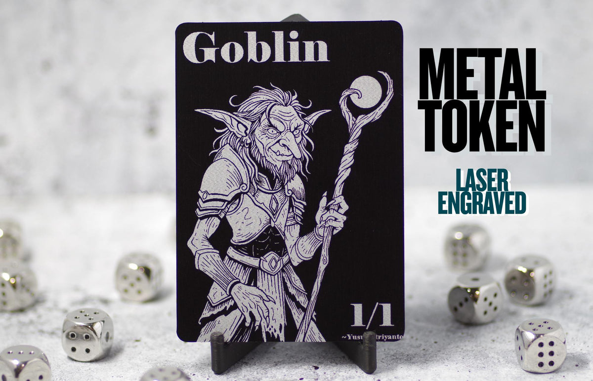 Metal Goblin Token – Laser-Engraved MTG Token for Commander