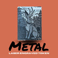 Laser-Engraved Jackalope Rabbit Token – Aluminum MTG Magic the Gathering