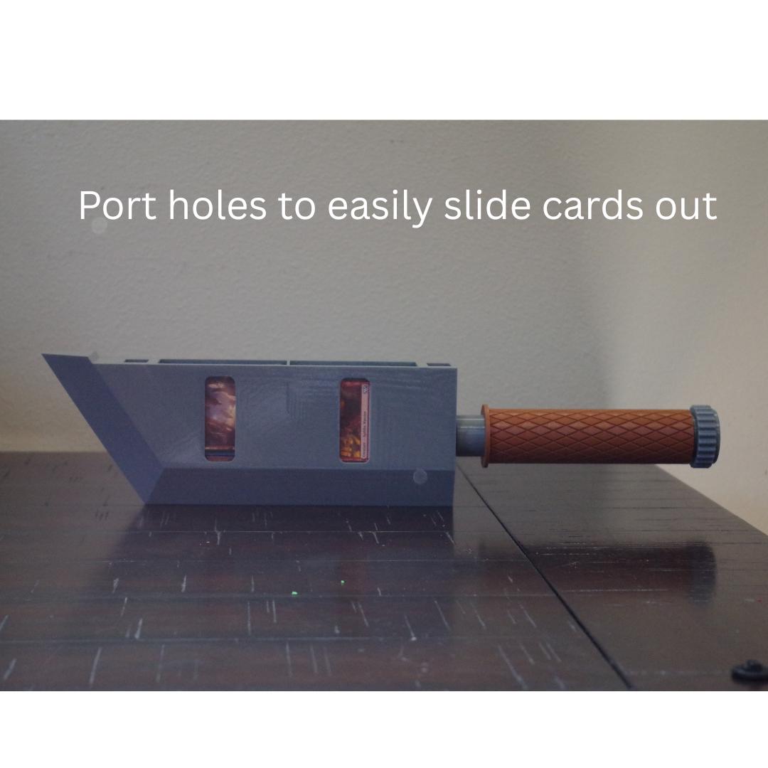 Buster Sword Deck Box – Final Fantasy MTG Card Storage with Dice Tray