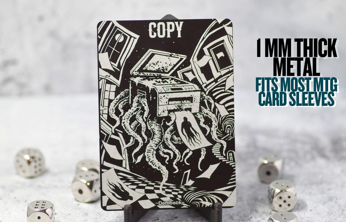 Metal Copy Token MTG | Laser Engraved Magic The Gathering Commander Proxy Token