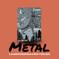 Metal Mothman Insect MTG Token – Laser-Engraved Aluminum Token Proxy