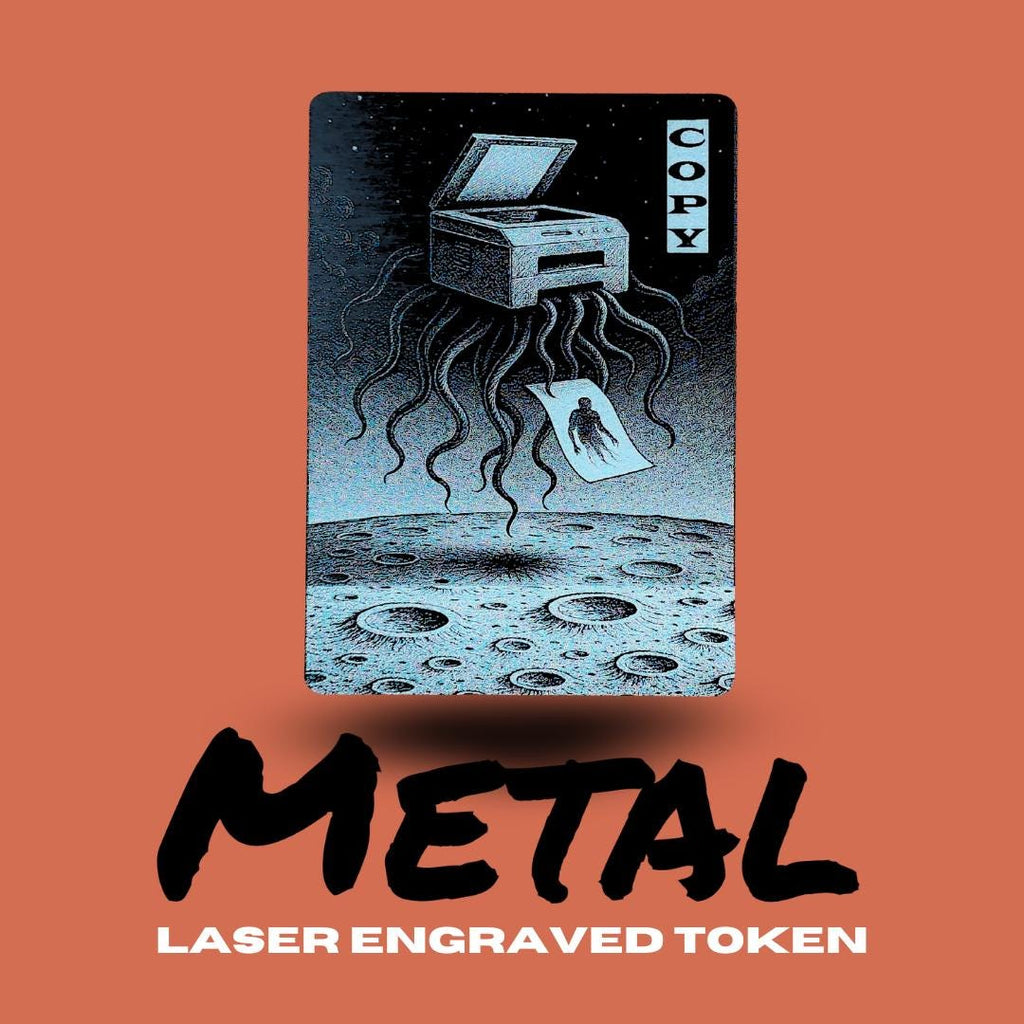 Metal Copy Token MTG | Laser Engraved Magic The Gathering Commander Proxy Token