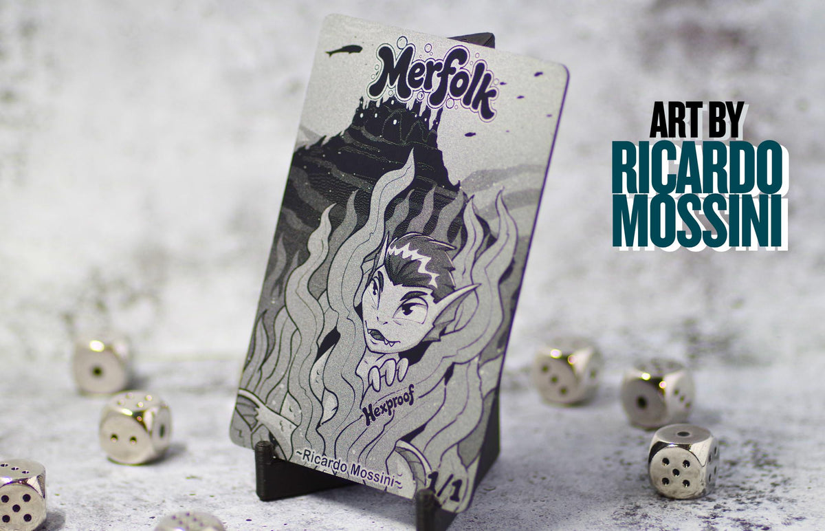 Metal Merfolk Token MTG | Laser Engraved Magic The Gathering Commander Proxy Token