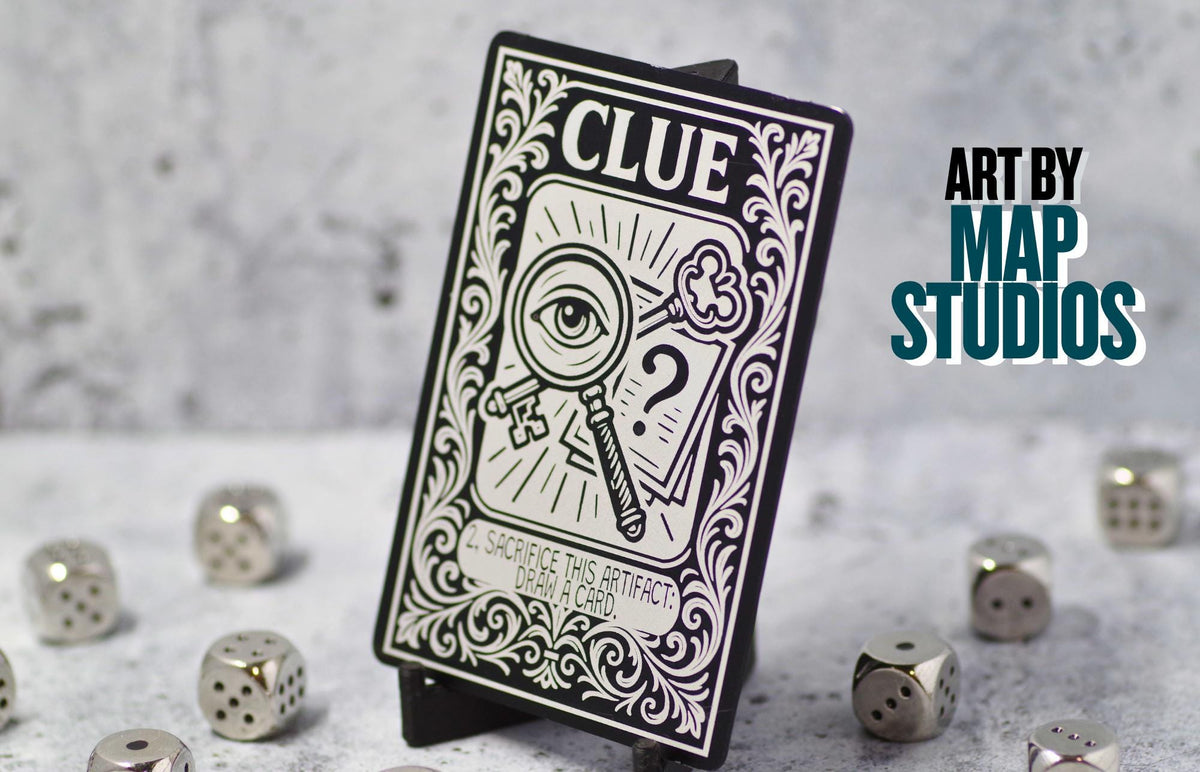 Metal Clue Token MTG | Laser Engraved Magic The Gathering Commander Proxy Token