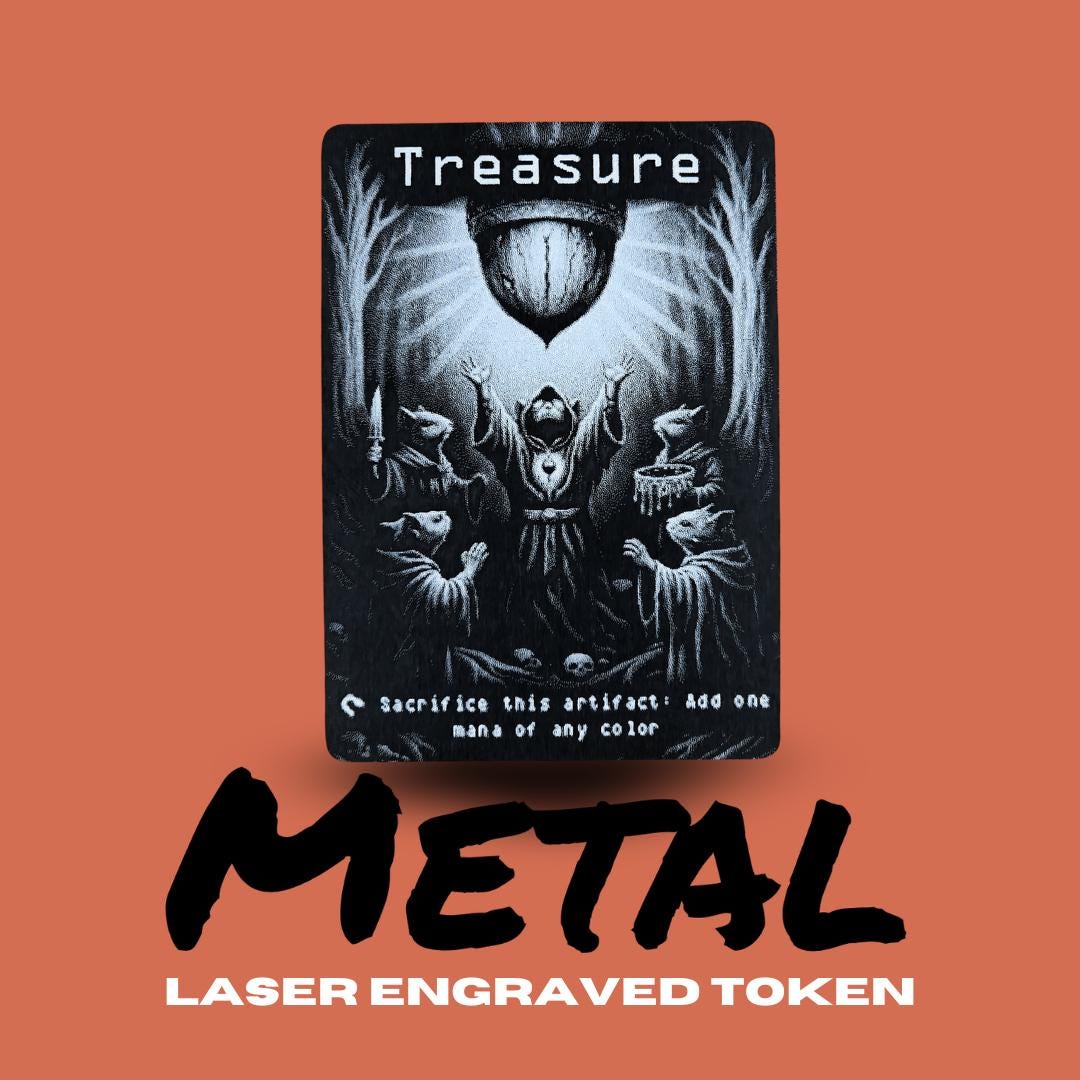 Metal Treasure Token | MTG Commander Accessory