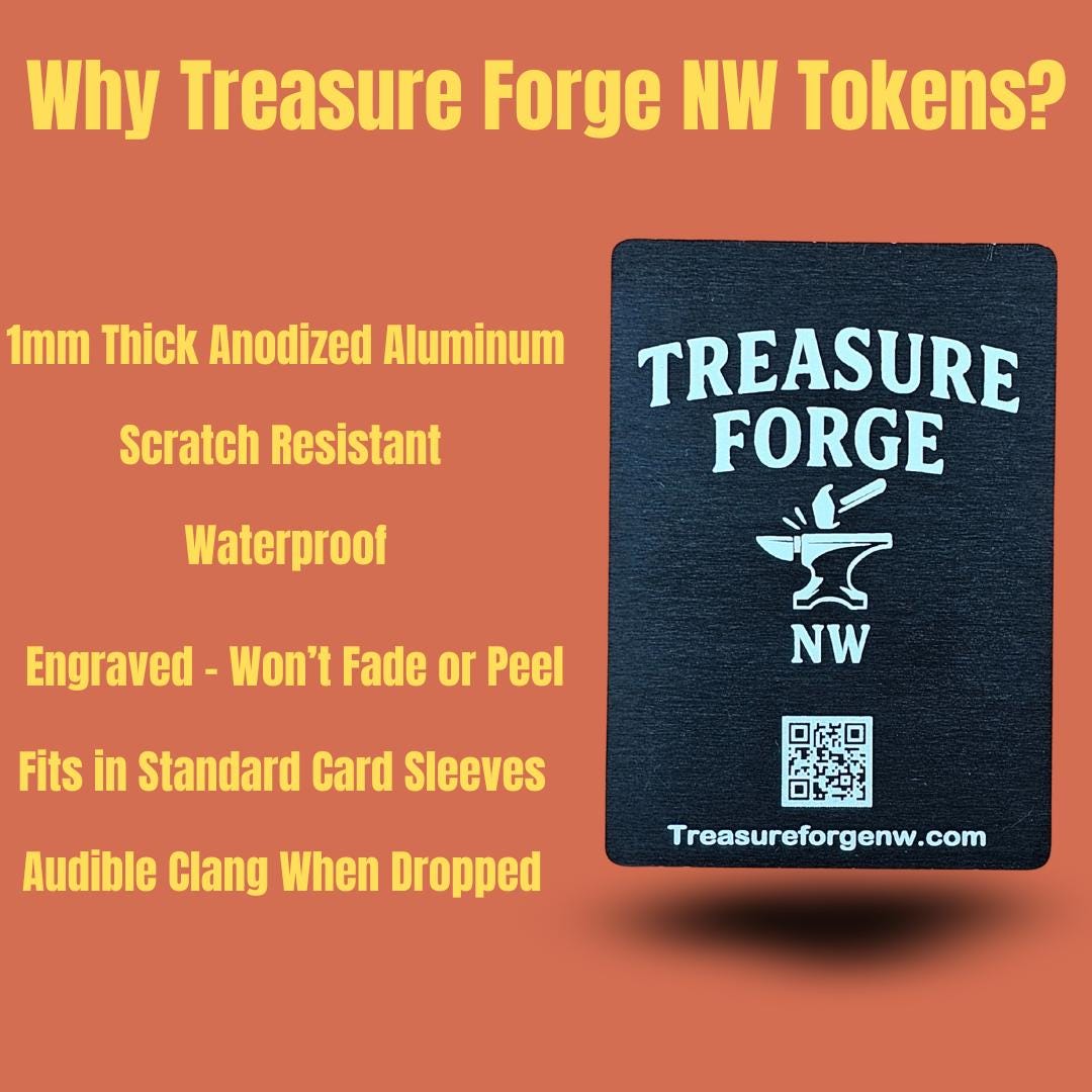 Metal Clue Token MTG | Laser Engraved Magic The Gathering Commander Proxy Token