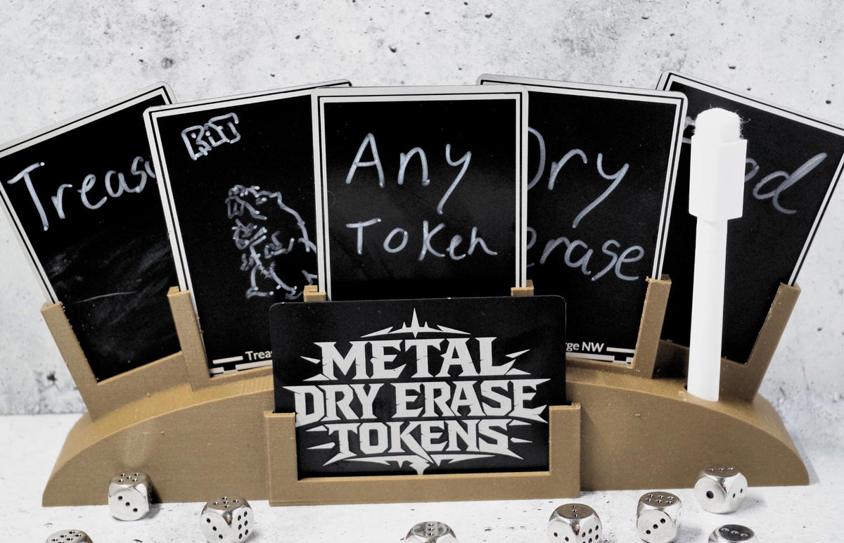 ForgeMark™ Dry-Erase Reusable Metal Tokens for MTG (Magic The Gathering) pack of 5