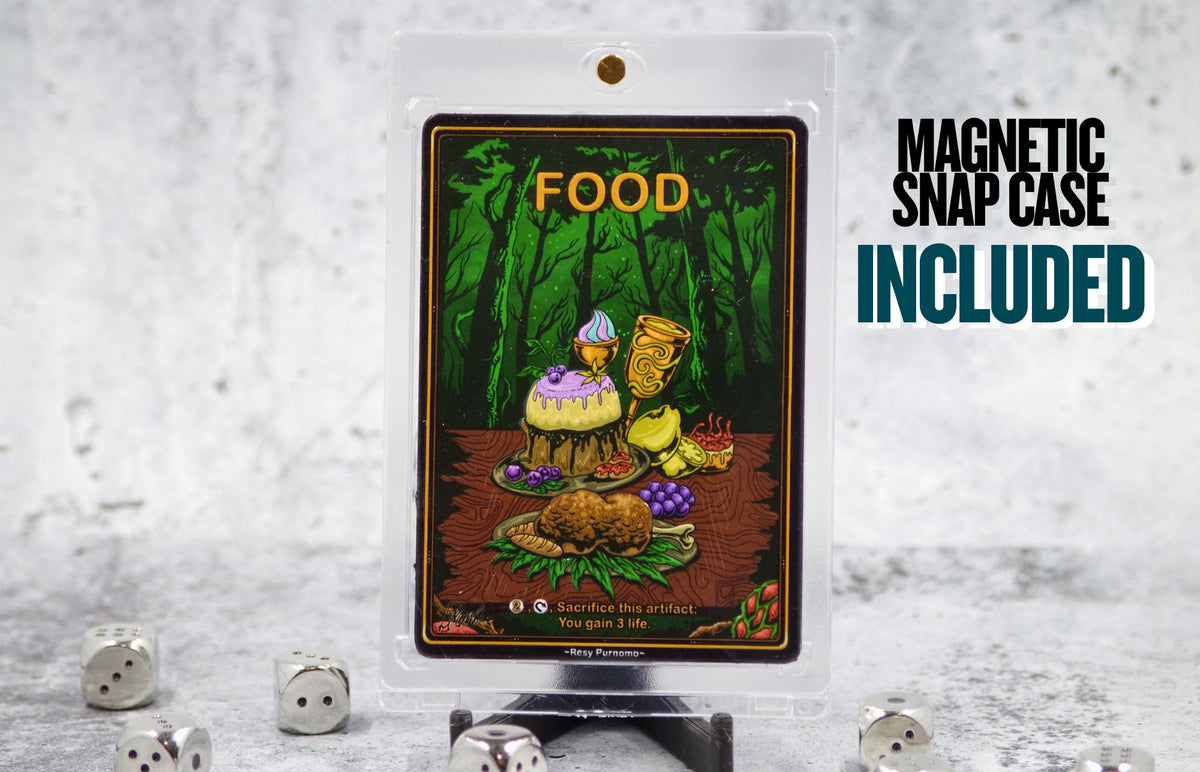Metal Food Token for MTG | Raised 3D UV Resin Artwork |