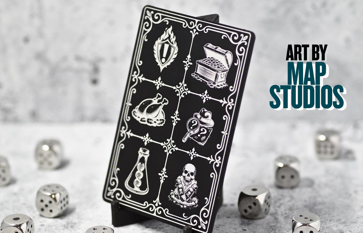 Metal MTG multi tracker | Clue - Treasure - Food - Mutagen - Poison - Priority | Laser Engraved Magic The Gathering Commander Proxy Token