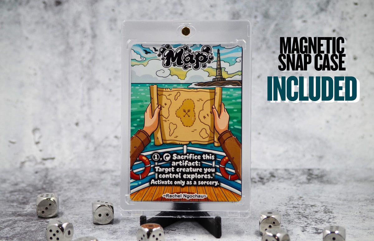 Metal Map Token for MTG | Raised 3D UV Resin Artwork |