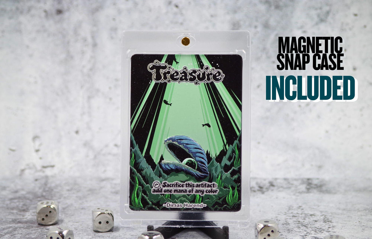 Metal Treasure Token for MTG | Raised 3D UV Resin Artwork |