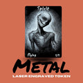Metal Spirit Token MTG | Laser Engraved Magic The Gathering Commander Proxy Token
