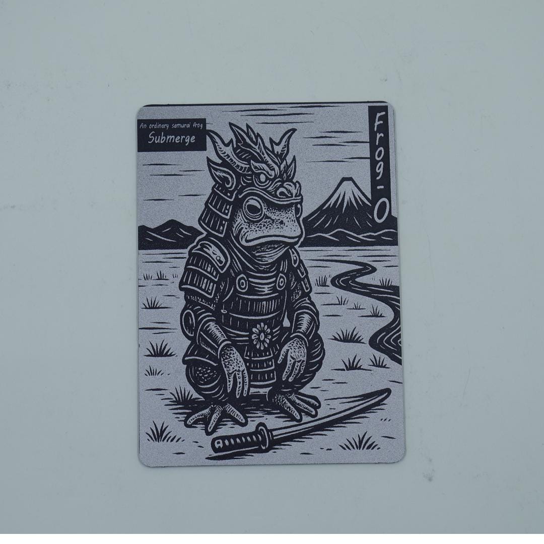 Custom Metal MTG Proxy Card – Laser Engraved Commander Token – Personalized Magic Card