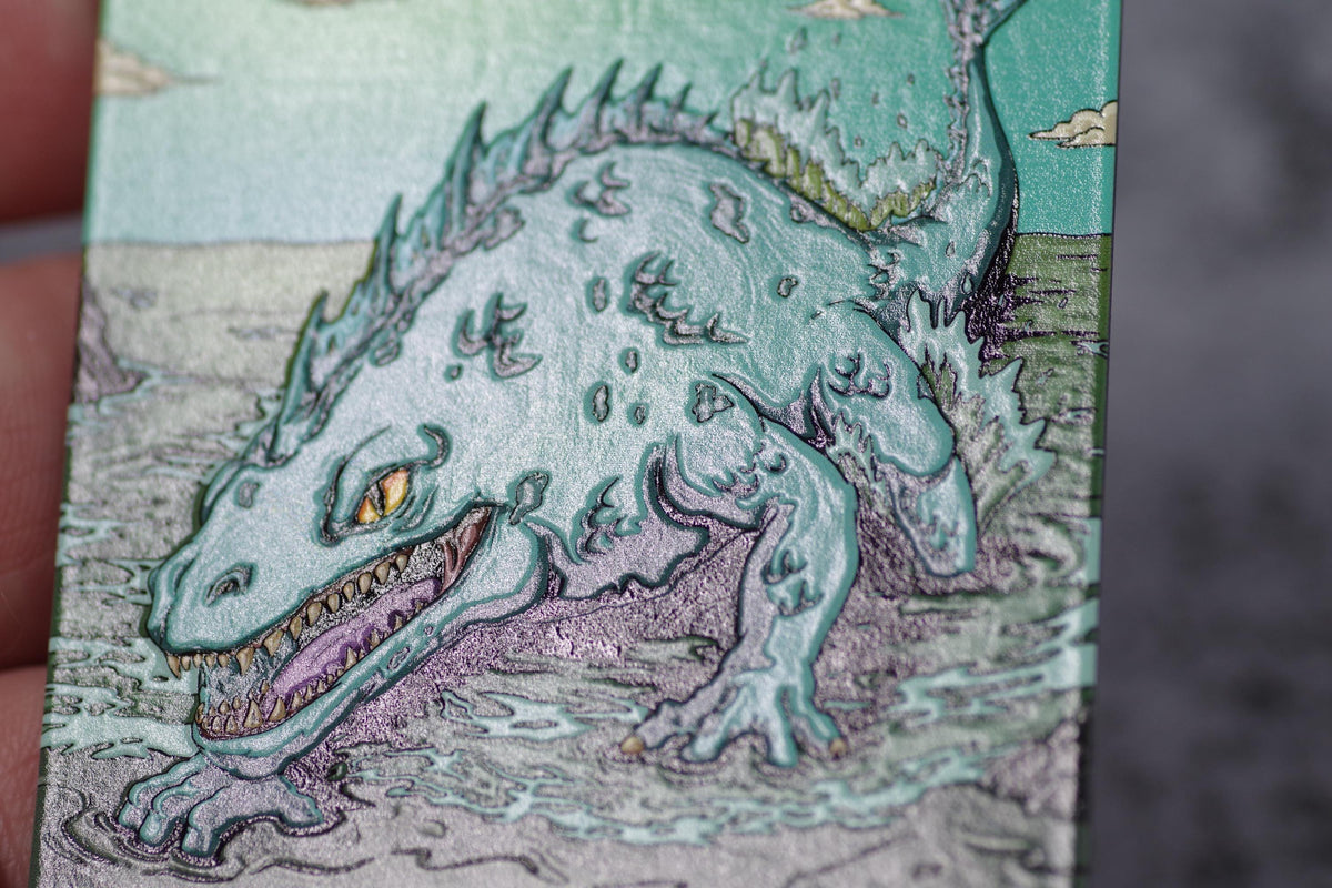 Metal Beast Token for MTG | Raised 3D UV Resin Artwork |