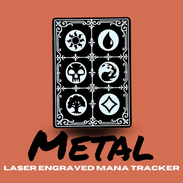 Metal Mana Pool Tracker MTG | Laser Engraved Magic The Gathering Commander Proxy Token