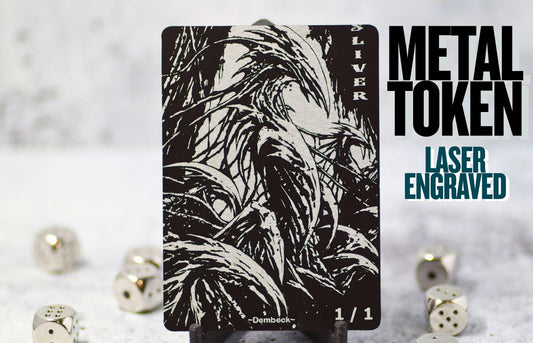 Metal Sliver Token MTG | Laser Engraved Magic The Gathering Commander Proxy Token