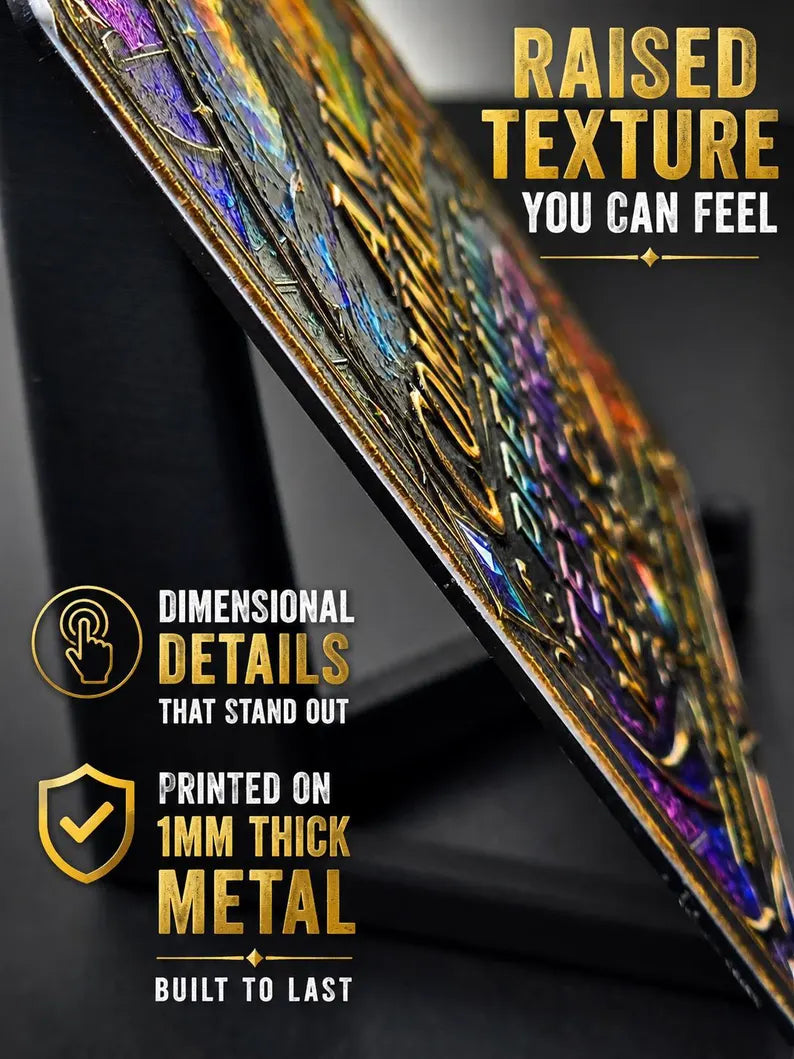 Custom Metal MTG Commander Proxy – 3D Raised Textured Magic the Gathering Card - Any Card Printed on Metal