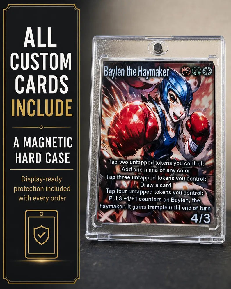 Custom Metal MTG Commander Proxy – 3D Raised Textured Magic the Gathering Card - Any Card Printed on Metal