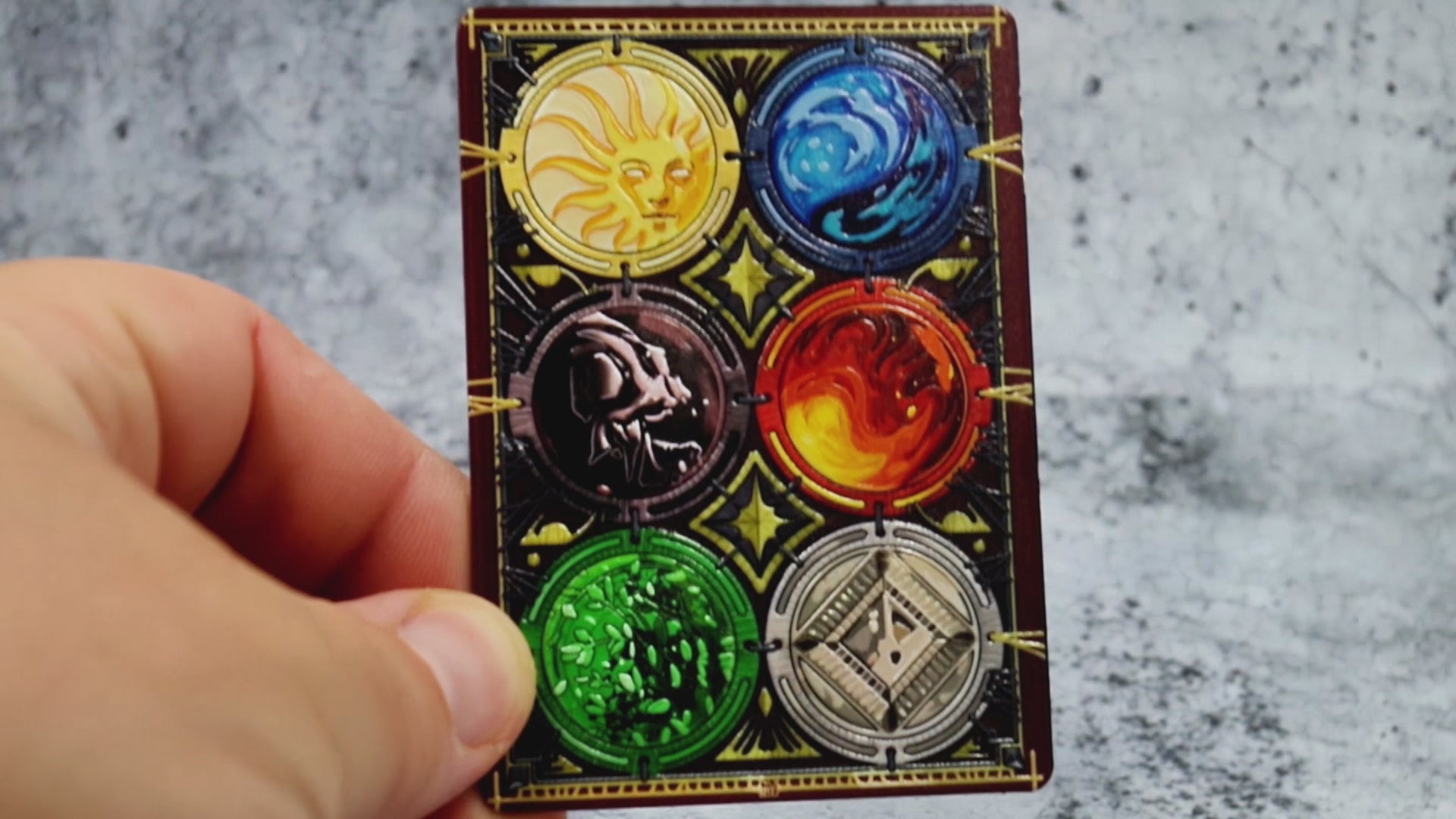 Metal Mana Tracker for MTG | Raised 3D UV Resin Artwork | Commander Token
