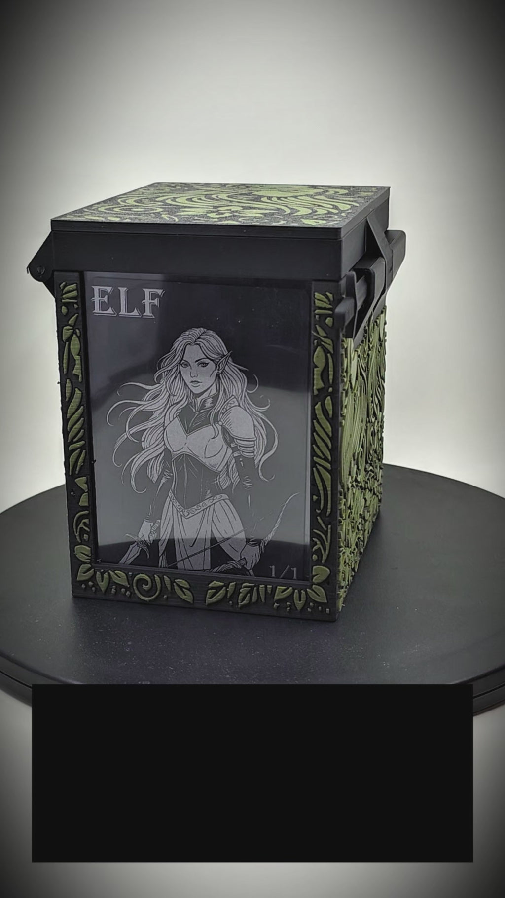 ForgeLock DeckBox Elf Edition | Holds 100+ Cards | Includes Metal Token