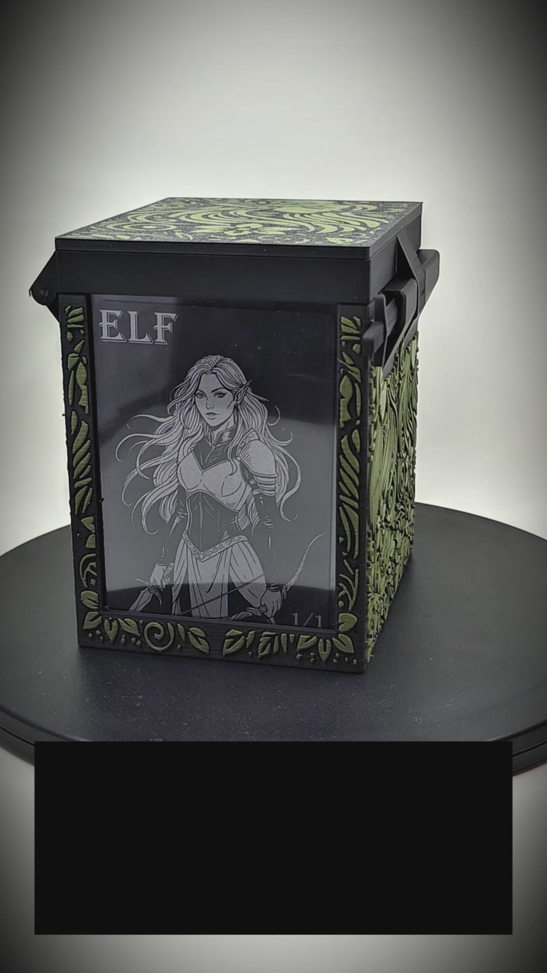 ForgeLock DeckBox Elf Edition | Holds 100+ Cards | Includes Metal Token