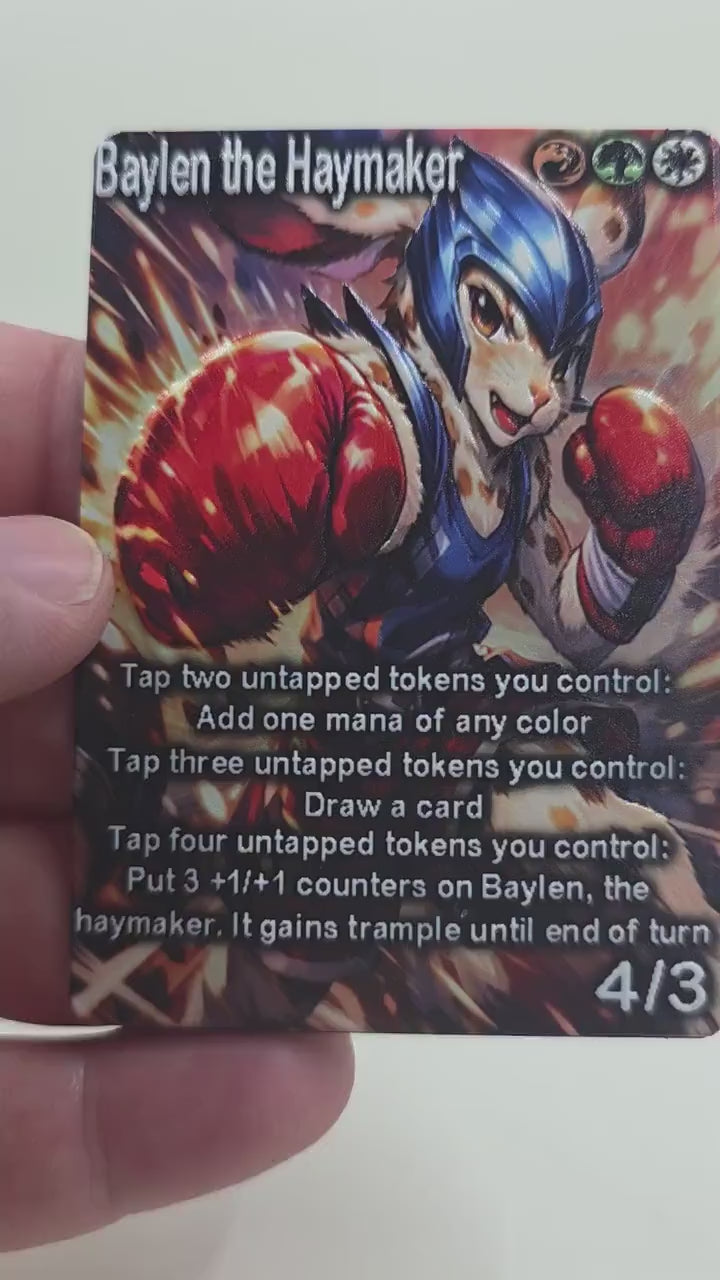 Custom Metal MTG Commander Proxy – 3D Raised Textured Magic the Gathering Card - Any Card Printed on Metal
